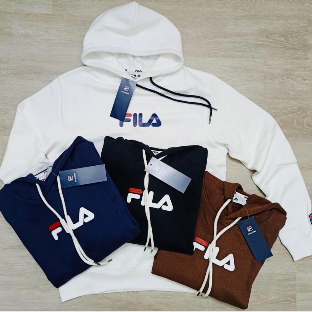 FILA Men's Women’s Hoodies & Sweatshirts Pullover Long Sleeve Hoodies Brand New